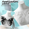 4Pcs 2 Colors Polyester Embroidery Sequin Costume Accessories DIY-CY0001-98-7