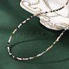 Natural Multicolor Tourmaline Beaded Necklaces NJEW-JN02492-08-1