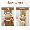 Ring Cotton Cord Curtain Tieback with Wood Stick DIY-WH0899-328-3