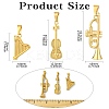 3Pcs 3 Styles 304 Stainless Steel Big Pendants STAS-CJ0002-73-2