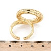 Brass Micro Pave Clear Cubic Zirconia Cuff Rings for Women Men RJEW-Z080-04G-5