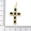 Rack Plating Brass Cubic Zirconia European Dangle Charms KK-P287-47G-01-3