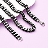 10MM 304 Stainless Steel Cuban Link Chain Necklaces NJEW-C099-04A-02-1