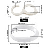 WADORN 6Pcs 2 Style Plastic Hook Hangers FIND-WR0010-29-2