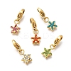 Star 304 Stainless Steel Rhinestone Pendants Decoration STAS-R159-57G-1