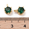 Brass Micro Pave Cubic Zirconia Charms KK-C051-39G-06-3