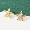 Brass Micro Pave Cubic Zirconia Pendant & Stud Earrings Sets for Women SJEW-F227-01D-G-4