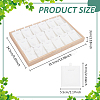 18 Grids Bamboo Pendant Display Trays with PU Imitation Leather Display Cards ODIS-WH0086-091B-02-2