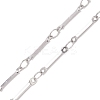 304 Stainless Steel Flat Bar Link Chain Necklace Making AJEW-JB01348-02-3