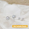 SUPERFINDINGS 32Pcs 8 Style Rack Plating Brass Stud Earring Findings KK-FH0005-67-4