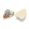 Rack Plating Alloy Enamel and ABS Imitation Pearl and Glitter Powder Pendants ENAM-T091-63A-2
