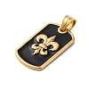 304 Stainless Steel Enamel Pendants STAS-U043-06B-G-2