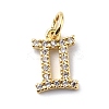 Brass Micro Pave Cubic Zirconia Charms ZIRC-F131-16G-11-1