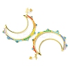 Brass Linking Ring Studs Earring EJEW-MZ00134-3