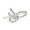 Bowknot Alloy Hair Barrettes AJEW-A056-03B-P-3
