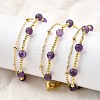 Natural Amethyst Bracelets BJEW-D330-01G-05-3