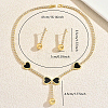 Heart-shaped Brass Cubic Zirconia Necklaces & Earrings Sets for Women UE8340-5