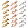 18Sets 3 Colors Brass Spring Ring Clasps and Silicone Beads KK-PH0011-36-1