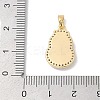 Brass with Shell and Cubic Zirconia Charms KK-Q030-07G-2