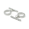 Rack Plating Eco-Friendly Brass Pave Clear Cubic Zirconia Toggle Claps KK-K330-45P-4