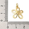 Rack Plating Brass & Clear Cubic Zirconia  Pendants X-KK-S372-18G-3