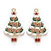 Rack Plating Alloy Enamel Pendants LS-ENAM-S126-056-NR-2