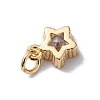 Rack Plating Brass Micro Pave Cubic Zirconia Charms KK-E003-32G-2
