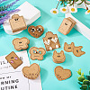 150Pcs 5 Styles Kraft Paper Earring Display Cards DIY-TA0006-04-8