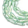 Electroplated Opaque Glass Beads Strands X-EGLA-L015-FR-B20-01-2