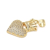 Brass Micro Pave Cubic Zirconia Pendants KK-D426-21A-G-2