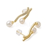 Natural Pearl Ear Studs EJEW-P286-46G-2