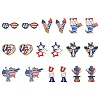 18Pcs 9 Styles Independent Day Spray Painted Wood Big Pendants WOOD-FS0001-19-1