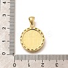 Religion Themed Rack Plating Brass Micro Pave Cubic Zirconia Pendants KK-L226-007G-18-3