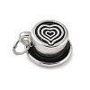 Coffee Cup with Heart 304 Stainless Steel Enamel Pendants STAS-M120-08P-1