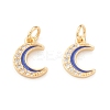 Eco-Friendly Brass Micro Pave Cubic Zirconia Charms KK-I698-32G-3