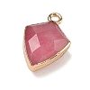 Dyed Natural Pink Chalcedony Pendants G-K422-01G-01-2