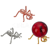 3Pcs 3 Colors Alloy Sculpture Display Decorations DJEW-FG0001-37-1
