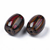 Two Tone Acrylic Beads OACR-S038-024-3