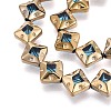 Electroplate Glass Beads Strands EGLA-T021-24D-3
