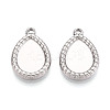 304 Stainless Steel Pendant Cabochon Settings STAS-T067-67P-1
