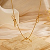 304 Stainless Steel Round Snake Chain Necklaces NJEW-Z047-01G-1