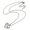 Mother's Day Brass Micro Pave Cubic Zirconia Heart Pendant Neckalces NJEW-R263-03A-P-2