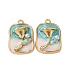 Alloy Enamel Flower Pendants ENAM-B028-41KCG-06-1