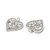 Brass Micro Pave Cubic Zirconia Pendants KK-E068-VB124-2