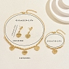 Sweet Brass Heart Pendant Necklace & Earrings & Bracelet Sets for Women CR5368-2