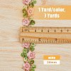 7 Yards 7 Colors Gradient Color Polyester Flower Lace Ribbon OCOR-DC0001-12-2