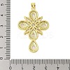 Rack Plating Brass Clear Cubic Zirconia Pendants KK-S380-32G-B-3