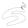 304 Stainless Steel Dapped Chain Necklaces NJEW-Z084-02P-03-4