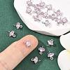 SHEGRACE Brass Pave Cubic Zirconia Horse Eye Connector Charms XGRQ2O565-436C-P-5