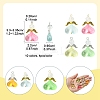 40Pcs 10 Colors Acrylic Glass Pendants PALLOY-FS00018-4